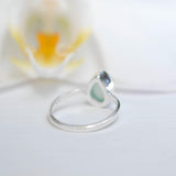 Aqua Chalcedony Ring ~ Sterling Silver 925 ~MR021 - Maresia Jewelry