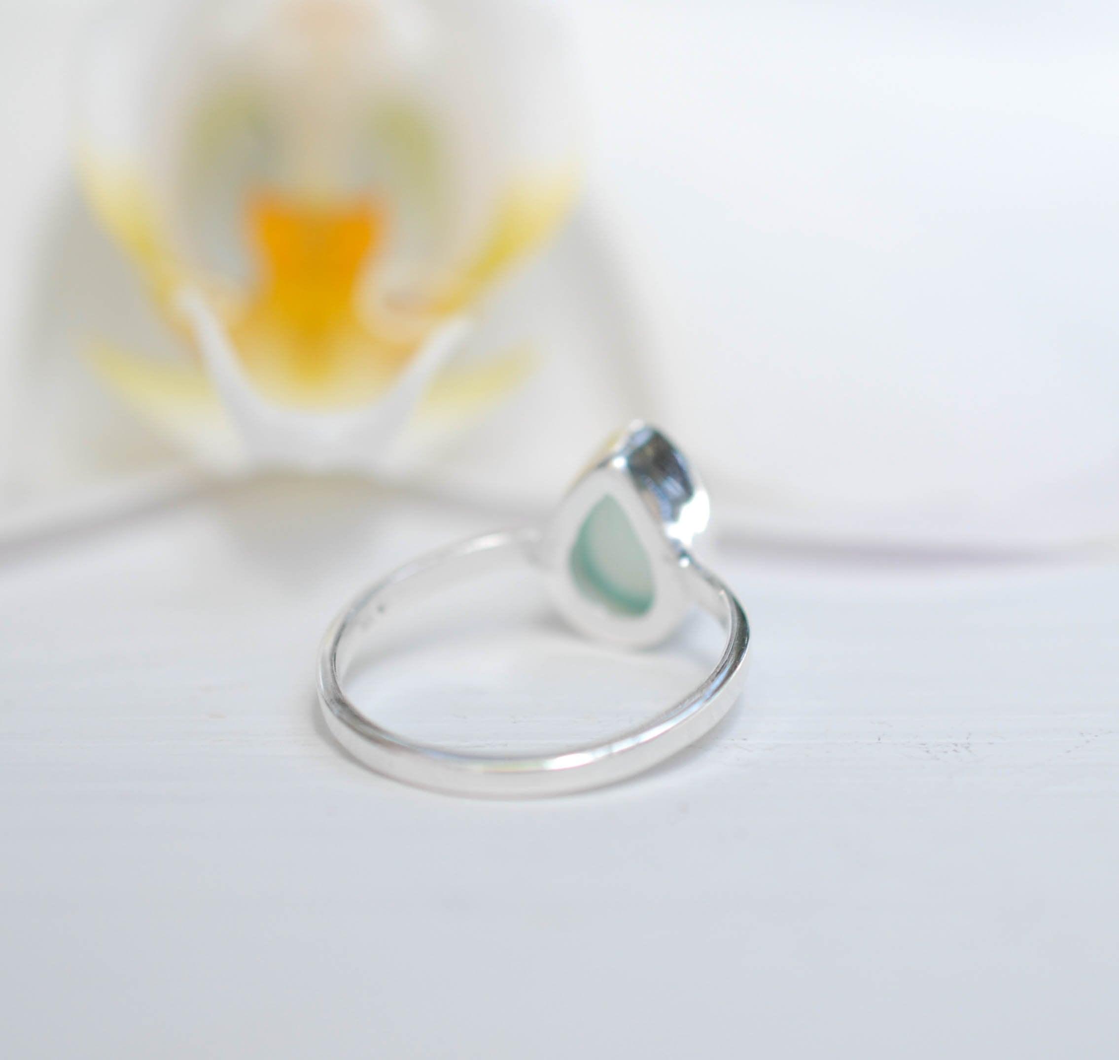 Aqua Chalcedony Ring ~ Sterling Silver 925 ~MR021 - Maresia Jewelry