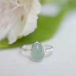 Aqua Chalcedony Ring ~ Sterling Silver 925 ~MR021 - Maresia Jewelry