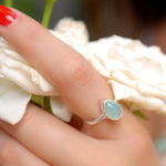 Aqua Chalcedony Ring ~ Sterling Silver 925 ~MR021 - Maresia Jewelry