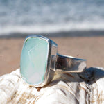 Aqua Chalcedony Ring ~ Sterling Silver 925 ~ MR149 - Maresia Jewelry