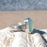 Aqua Chalcedony Ring ~ Sterling Silver 925 ~ MR149 - Maresia Jewelry