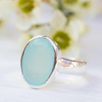 Aqua Chalcedony Ring ~ Sterling Silver 925 ~ MR176 - Maresia Jewelry