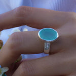 Aqua Chalcedony Ring ~ Sterling Silver 925 ~ MR176 - Maresia Jewelry