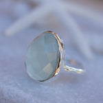 Aqua Chalcedony Ring ~ Sterling Silver 925 ~ MR215 - Maresia Jewelry