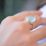 Aqua Chalcedony Ring ~ Sterling Silver 925 ~ MR215 - Maresia Jewelry