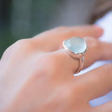 Aqua Chalcedony Ring ~ Sterling Silver 925 ~ MR215 - Maresia Jewelry