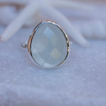 Aqua Chalcedony Ring ~ Sterling Silver 925 ~ MR215 - Maresia Jewelry