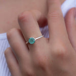 Aqua Chalcedony Ring ~ Delicate ~ Sterling Silver 925 ~ Handmade ~ Gemstone~Statement ~Everyday~ Hippie~Bohemian~Stackable MR241