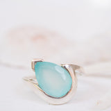 Aqua Chalcedony Ring ~ Sterling Silver 925 ~MR270 - Maresia Jewelry