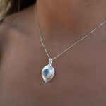 Labradorite, Aqua Chalcedony, Rose Quartz, Moonstone ~ Tear Drop ~ Sterling Silver ~ Charm ~ Layered ~ minimalist ~ delicate MP016