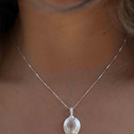 Labradorite, Aqua Chalcedony, Rose Quartz, Moonstone ~ Tear Drop ~ Sterling Silver ~ Charm ~ Layered ~ minimalist ~ delicate MP016