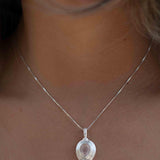 Labradorite, Aqua Chalcedony, Rose Quartz, Moonstone ~ Tear Drop ~ Sterling Silver ~ Charm ~ Layered ~ minimalist ~ delicate MP016
