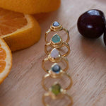 Aqua Chalcedony Gold Ring ~ Tear Drop Ring Delicate ~ 18k Gold Plated~Handmade~Gemstone~Statement~Everyday~Bohemian~ May Birthstone MR314