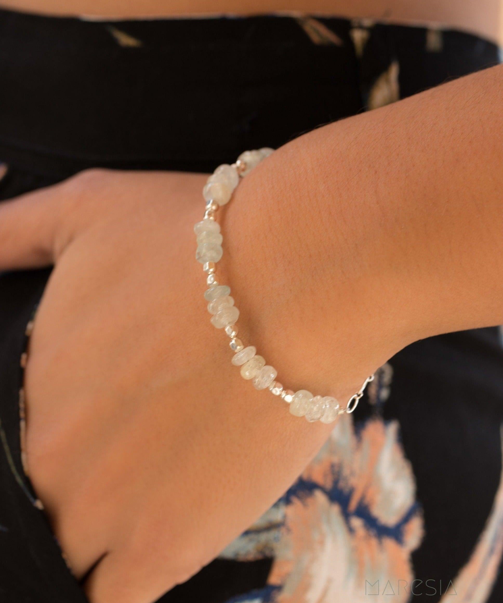 Aquamarine Bracelet ~ Sterling Silver 925 ~ MB019 - Maresia Jewelry