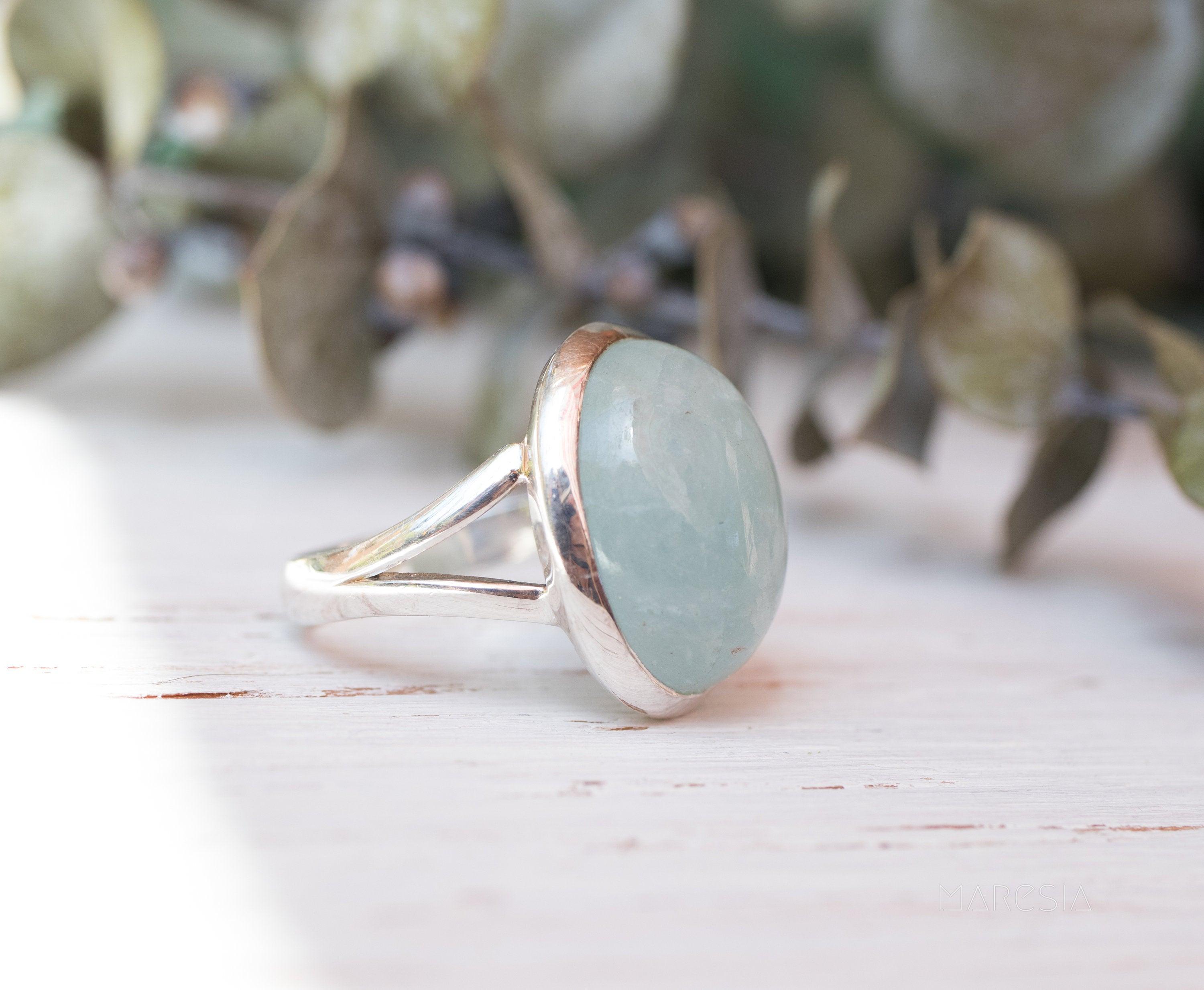 Aquamarine Ring ~ Sterling Silver 925 ~ MR168 - Maresia Jewelry