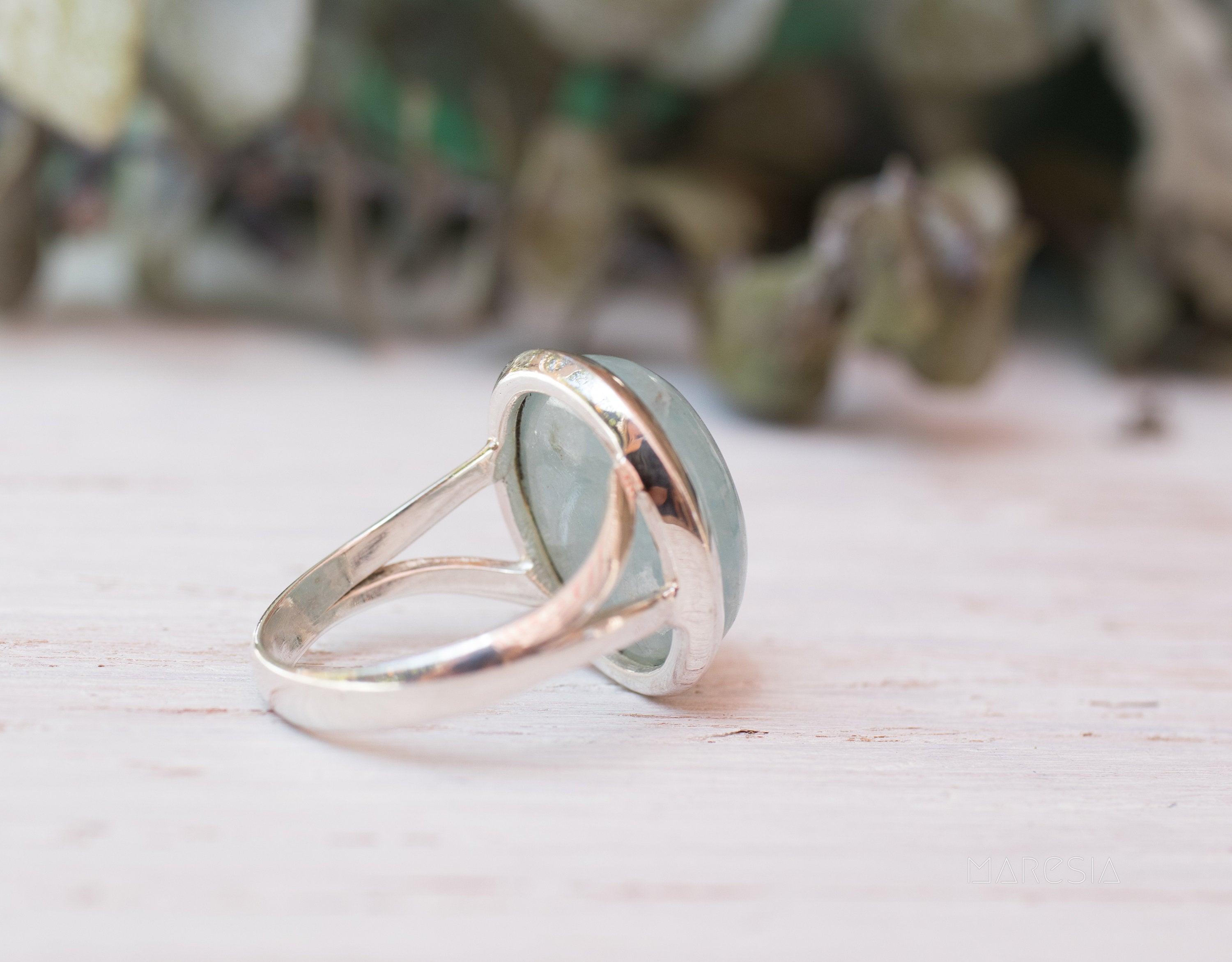 Aquamarine Ring ~ Sterling Silver 925 ~ MR168 - Maresia Jewelry