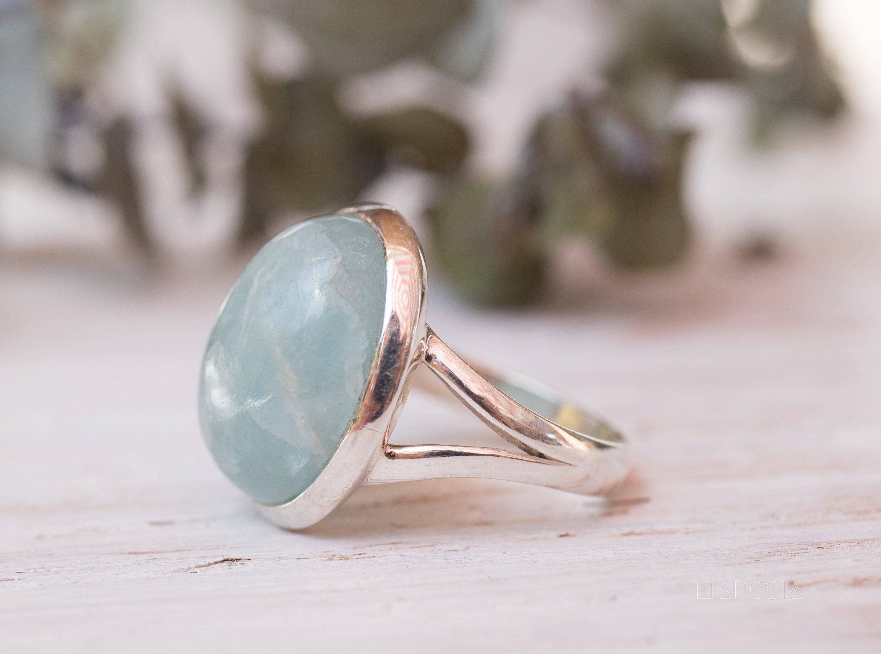 Aquamarine Ring ~ Sterling Silver 925 ~ MR168 - Maresia Jewelry