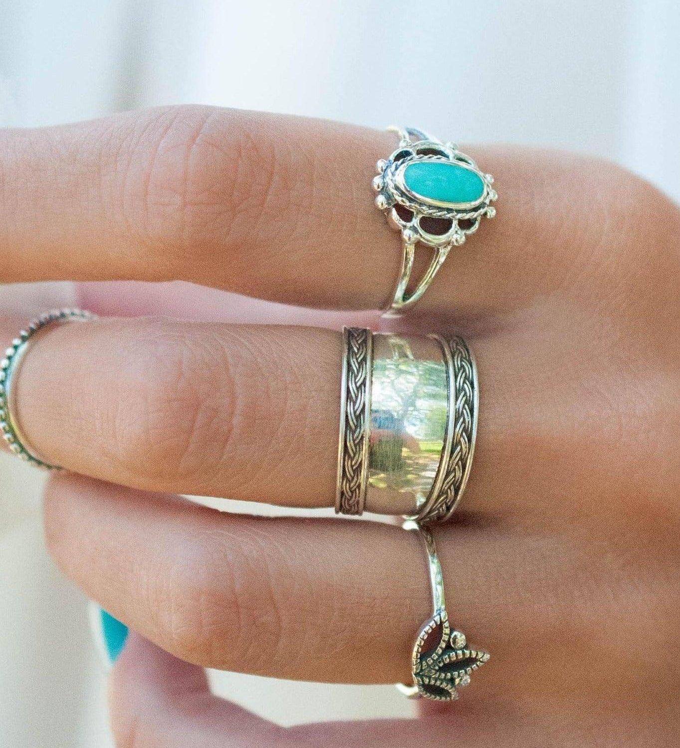 Babi Turquoise Ring ~Sterling Silver 925~SMR014 - Maresia Jewelry