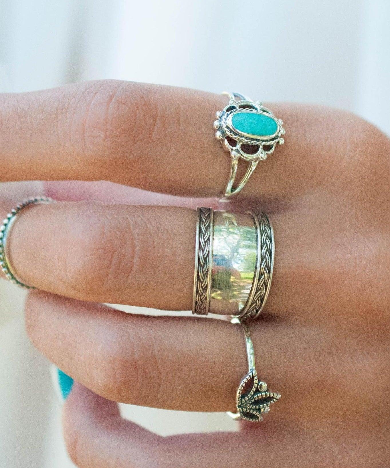 Babi Turquoise Ring ~Sterling Silver 925~SMR014 - Maresia Jewelry