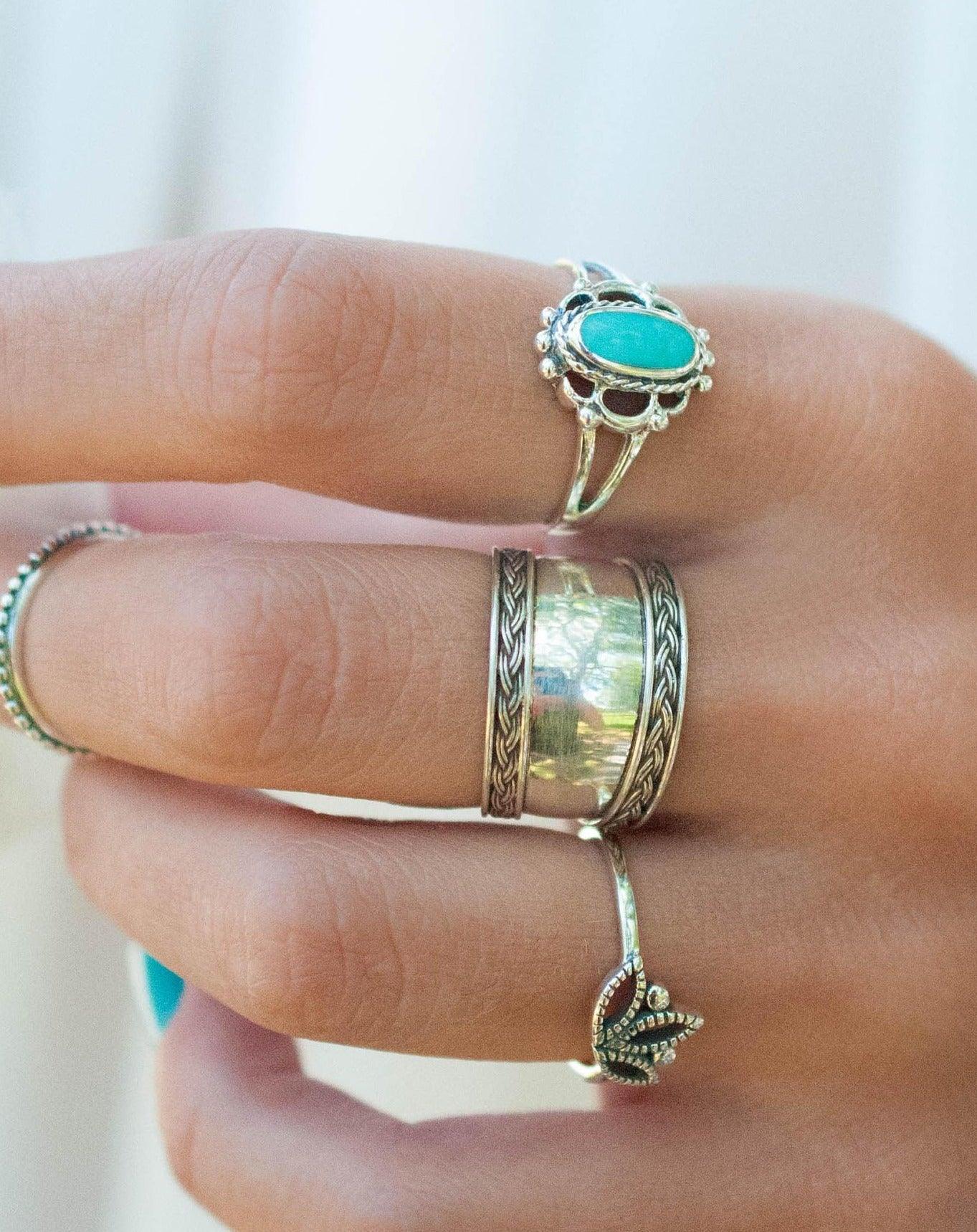 Babi Turquoise Ring ~Sterling Silver 925~SMR014 - Maresia Jewelry