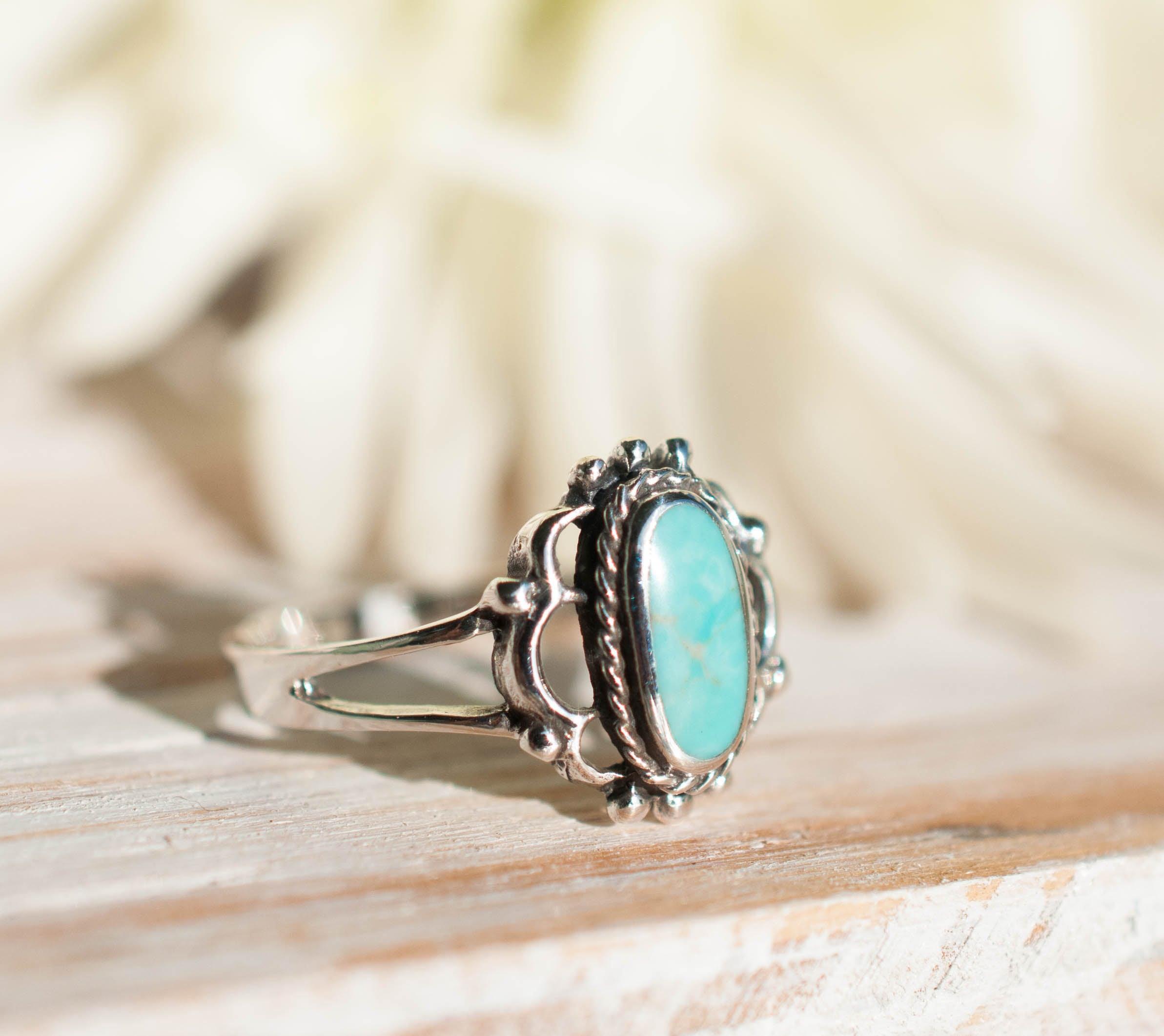 Babi Turquoise Ring ~Sterling Silver 925~SMR014 - Maresia Jewelry