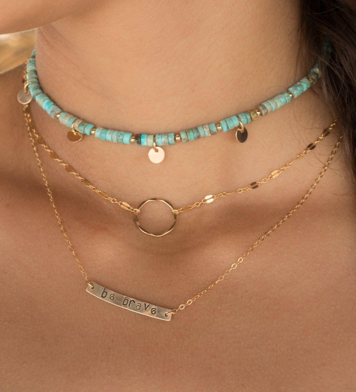 Bar Necklace ~ Sterling Silver 925 Gold Filled - Maresia Jewelry