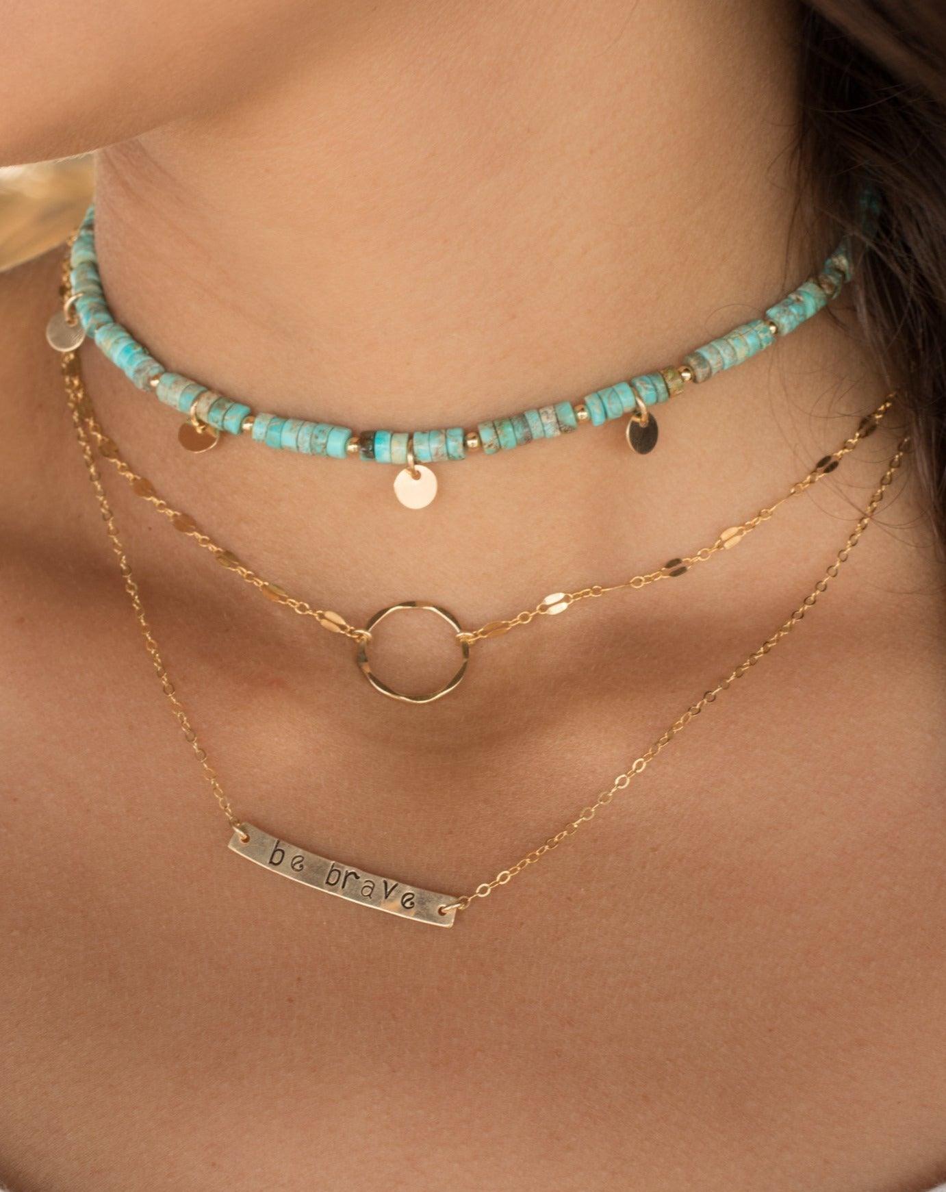 Bar Necklace ~ Sterling Silver 925 Gold Filled - Maresia Jewelry