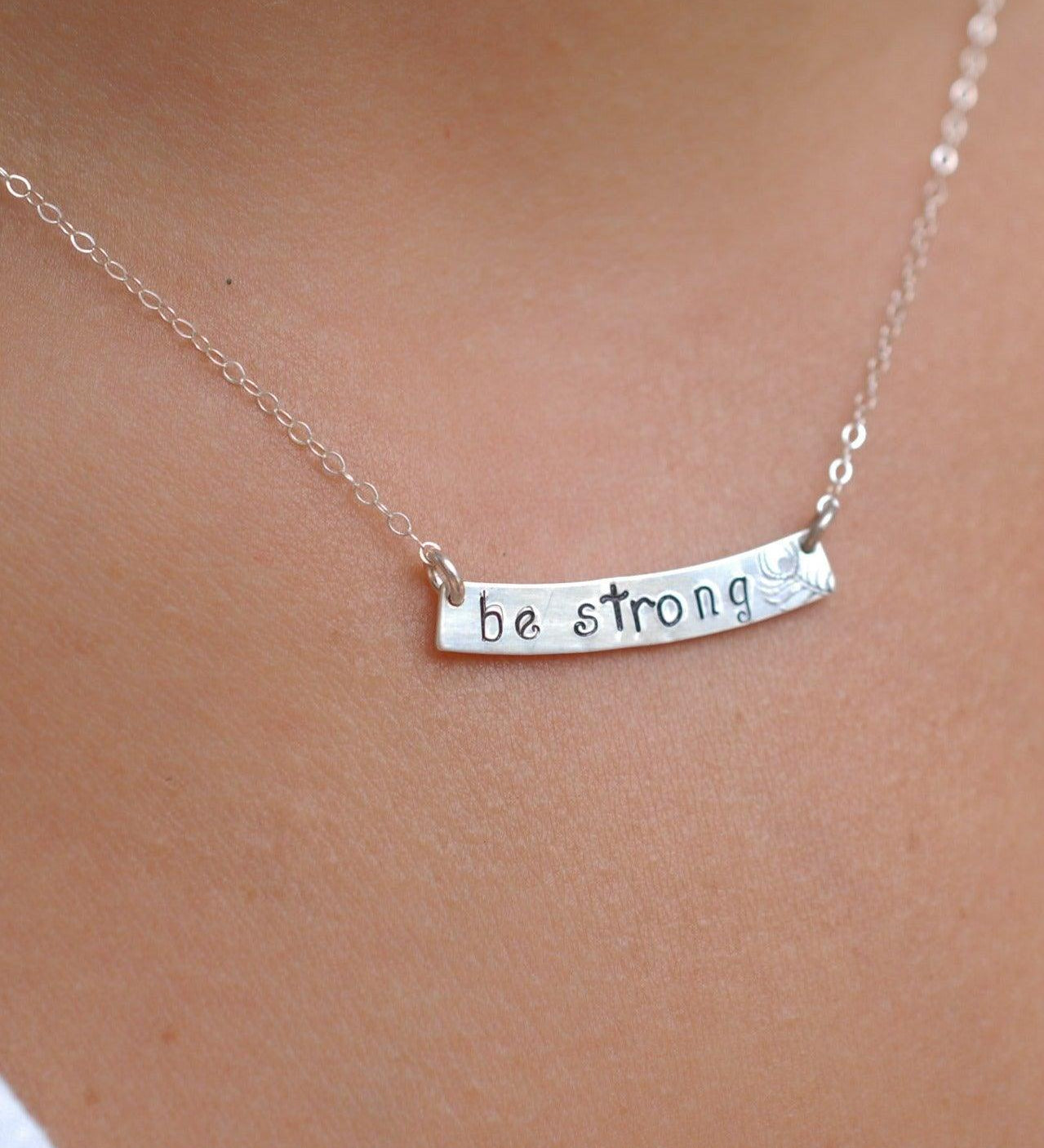 Bar Necklace ~ Sterling Silver 925 or Gold Filled - Maresia Jewelry