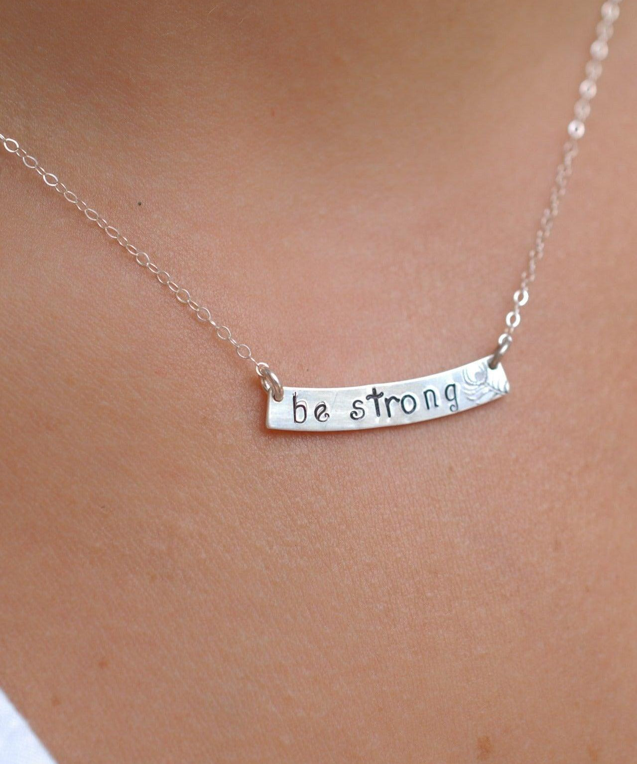 Bar Necklace ~ Sterling Silver 925 or Gold Filled - Maresia Jewelry