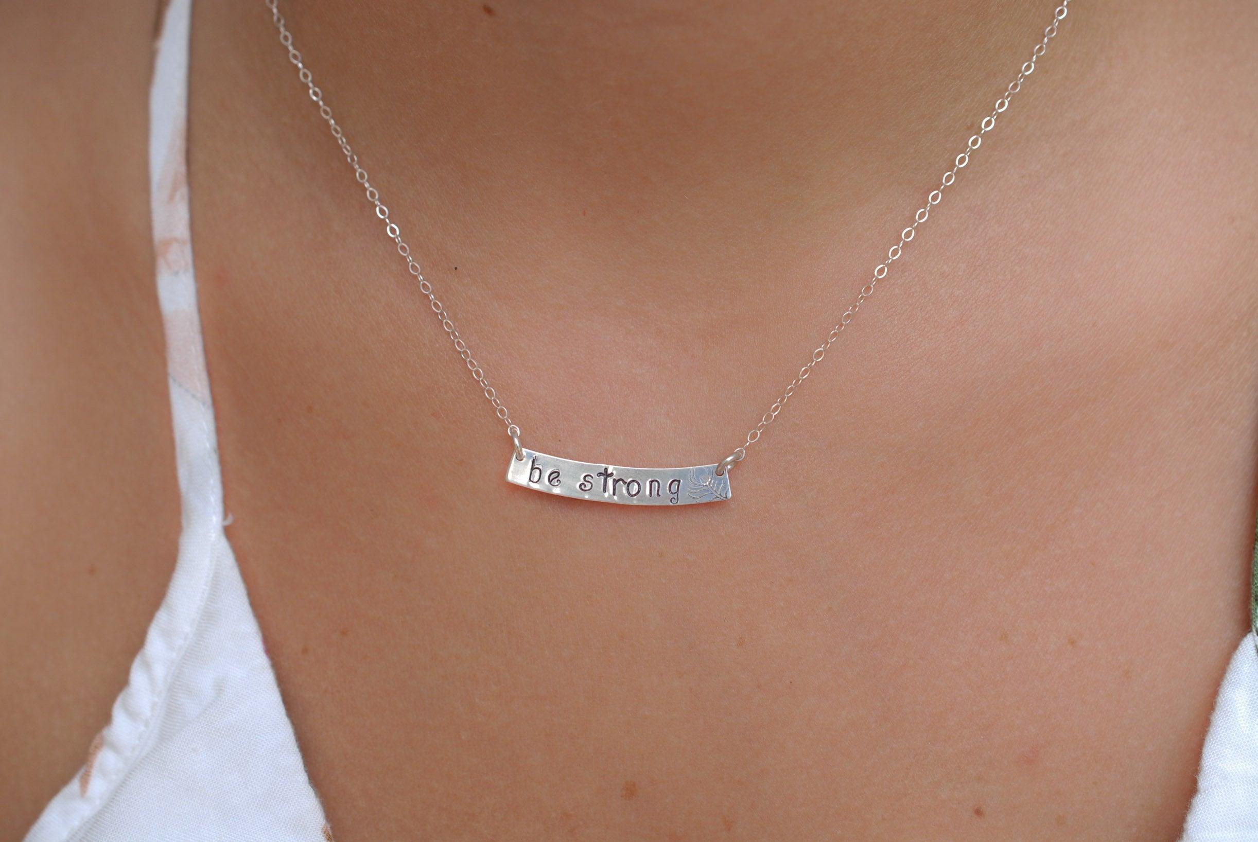 Bar Necklace ~ Sterling Silver 925 or Gold Filled - Maresia Jewelry