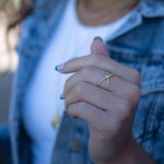 Moonstone X Ring ~ Gemstone ~ Natural ~ 18k Gold Plated ~ Jewelry ~ Handmade ~ Boho ~ June  Birthstone MR