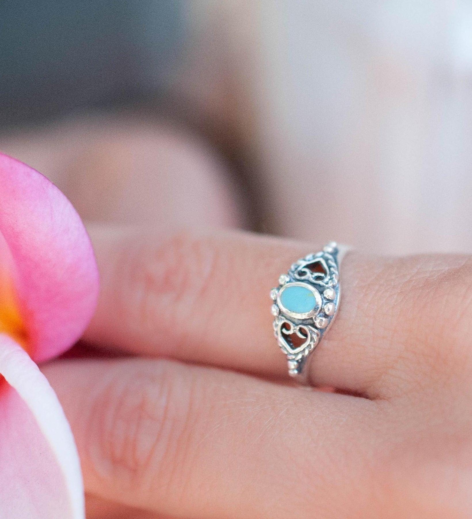 Barra Turquoise Ring ~Sterling Silver 925~ SMR050 - Maresia Jewelry