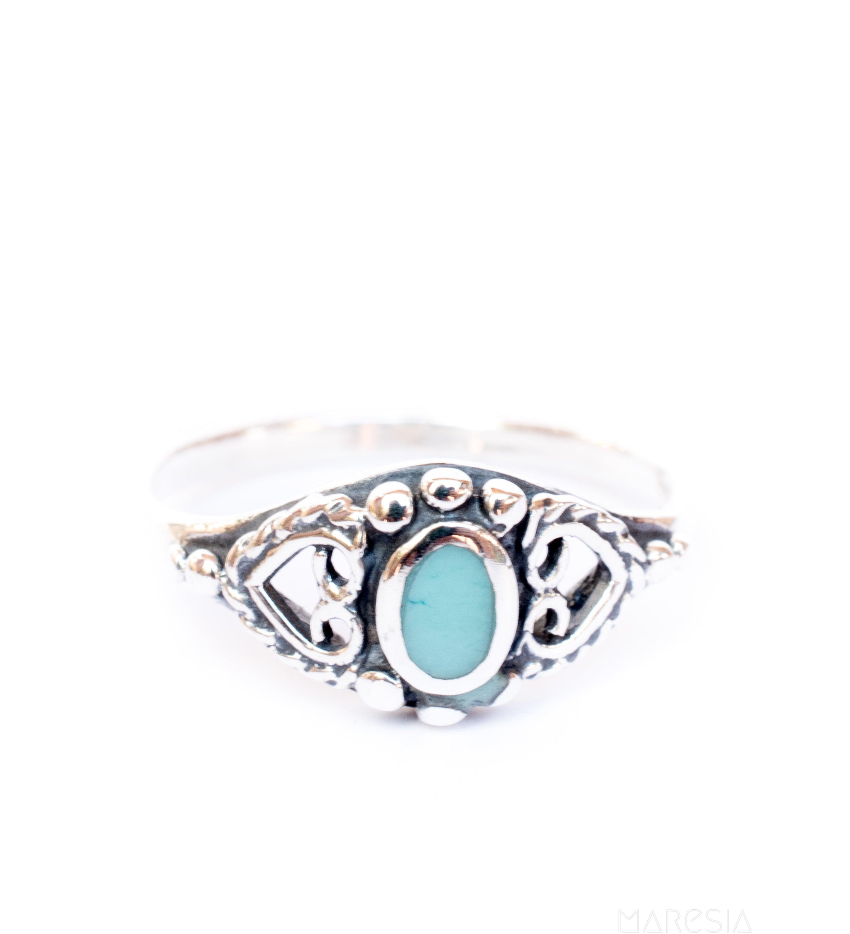 Barra Turquoise Ring ~Sterling Silver 925~ SMR050 - Maresia Jewelry