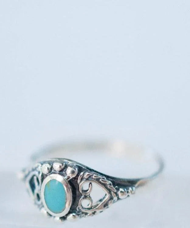 Barra Turquoise Ring ~Sterling Silver 925~ SMR050 - Maresia Jewelry