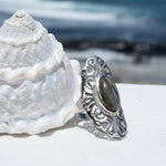 Beatriz Rainbow Labradorite Ring ~ Sterling Silver 925~ MR098 - Maresia Jewelry