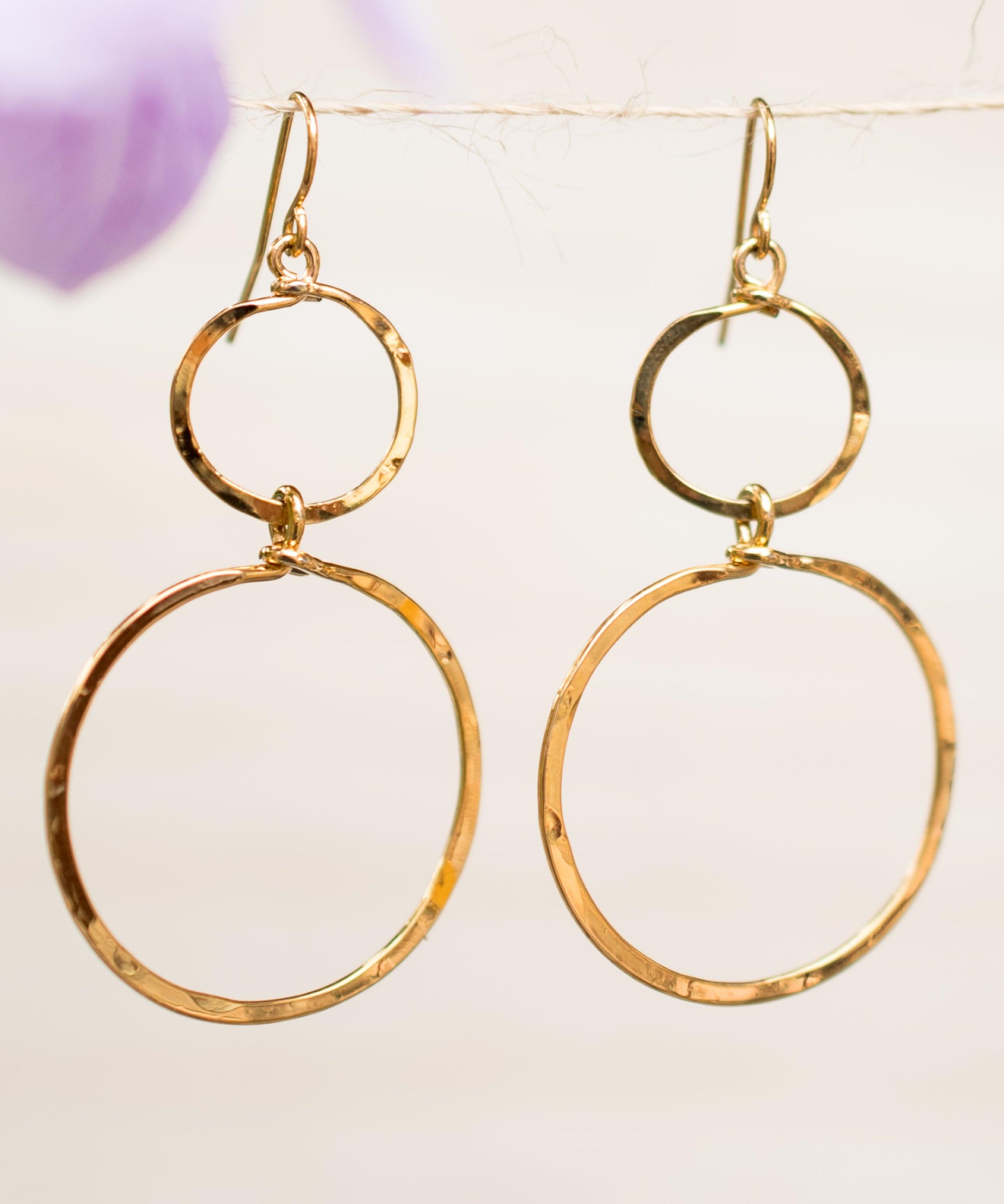 Bia Double Circle Earrings ~Gold Plated or Silver Plated ~ SME022 - Maresia Jewelry