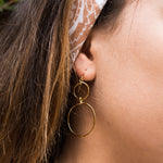 Bia Double Circle Earrings ~Gold Plated or Silver Plated ~ SME022 - Maresia Jewelry