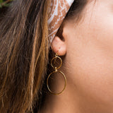 Bia Double Circle Earrings ~Gold Plated or Silver Plated ~ SME022 - Maresia Jewelry