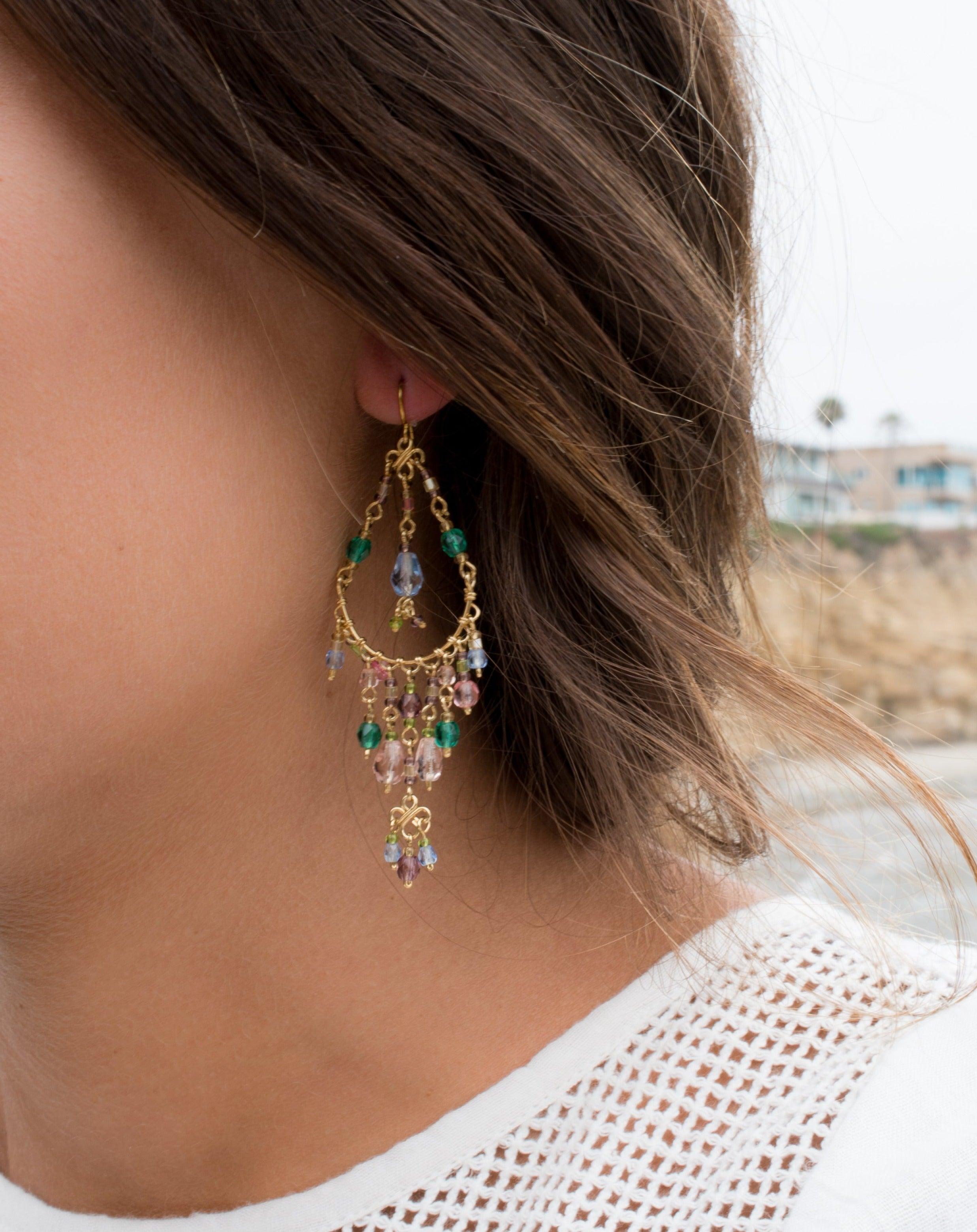 Bianca Chandelier Earrings ~Gold Plated ~ SME036 - Maresia Jewelry