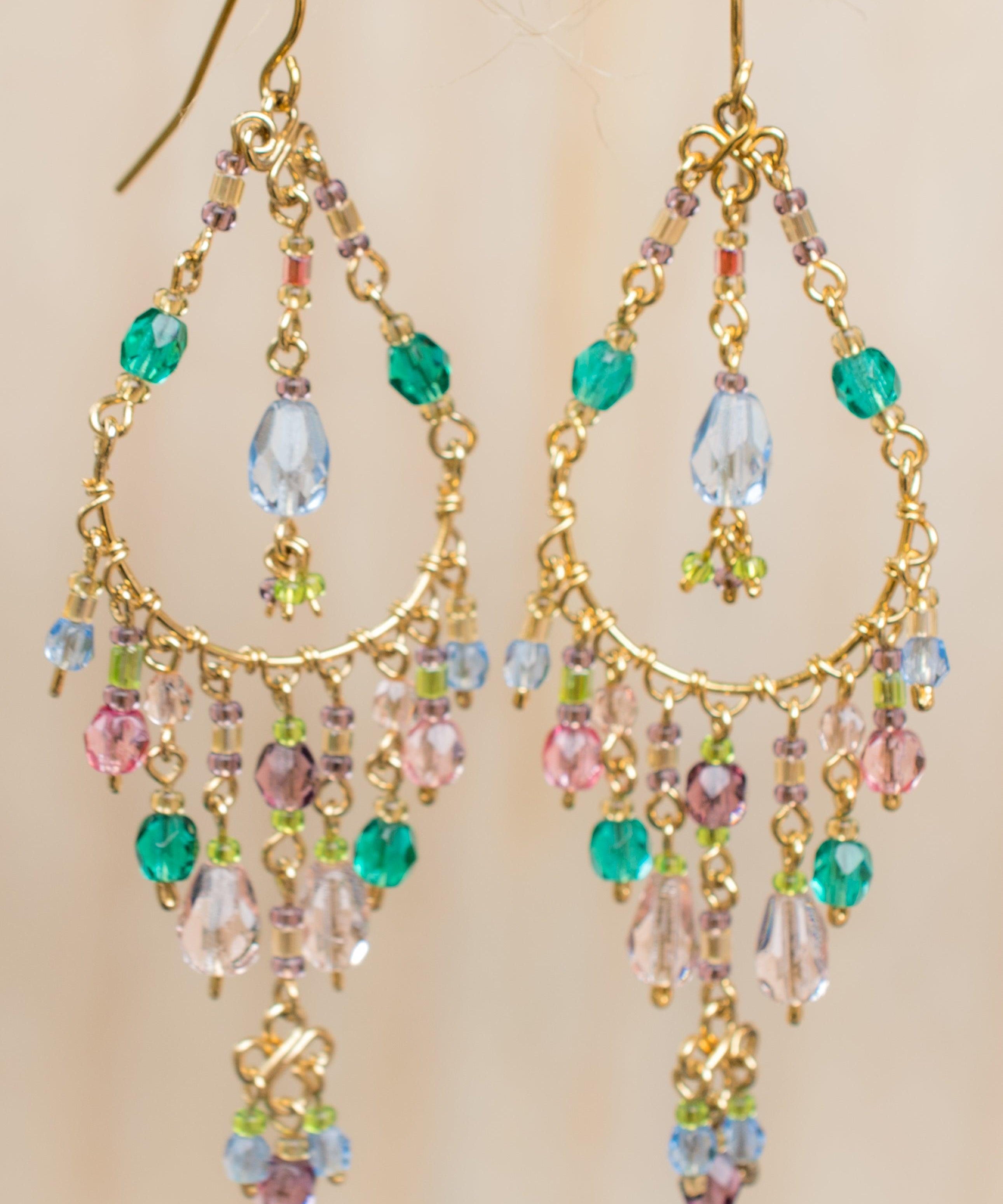 Bianca Chandelier Earrings ~Gold Plated ~ SME036 - Maresia Jewelry