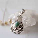 Turquoise Pendant ~ Bird  ~ Sterling Silver 925  ~ Delicate ~ Bohemian ~  Charm ~ MP005