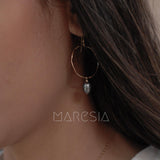 Black Pearl Earrings ~ Sterling Silver or Gold Filled ~ ME125 - Maresia Jewelry