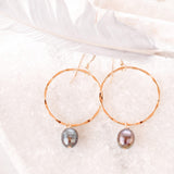 Black Pearl Earrings ~ Sterling Silver or Gold Filled ~ ME125 - Maresia Jewelry
