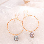 Black Pearl Earrings ~ Sterling Silver or Gold Filled ~ ME125 - Maresia Jewelry