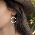 Black Pearl Earrings ~ Sterling Silver or Gold Filled ~ ME125 - Maresia Jewelry