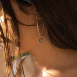 Black Pearl Hoop Earrings ~ Sterling Silver or 14k Gold Filled   ~ ME052 - Maresia Jewelry