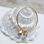 Black Tourmaline Quartz Gold Hoop Earrings ~ 14k Gold Filled ~ ME147 - Maresia Jewelry