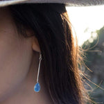 Blue Chalcedony Earrings ~ Sterling Silver 925  ~ ME132 - Maresia Jewelry