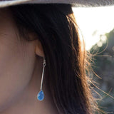 Blue Chalcedony Earrings ~ Sterling Silver 925  ~ ME132 - Maresia Jewelry